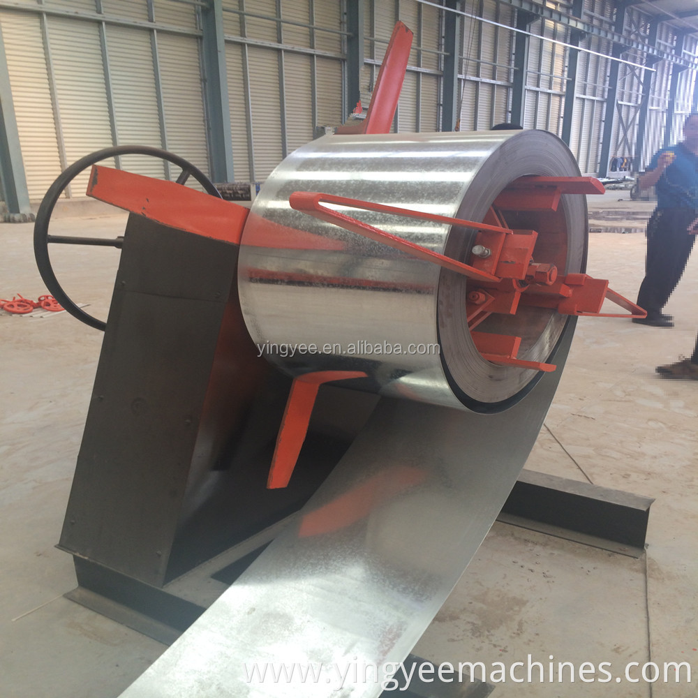 manual type decoiler .uncoiler for steel coils